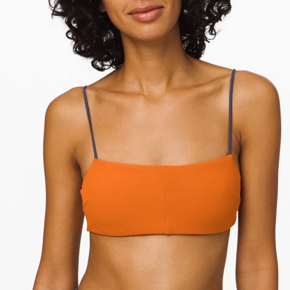 Lululemon REVERSIBLE BIKINI TOP-Ochre/Stone Blue-6